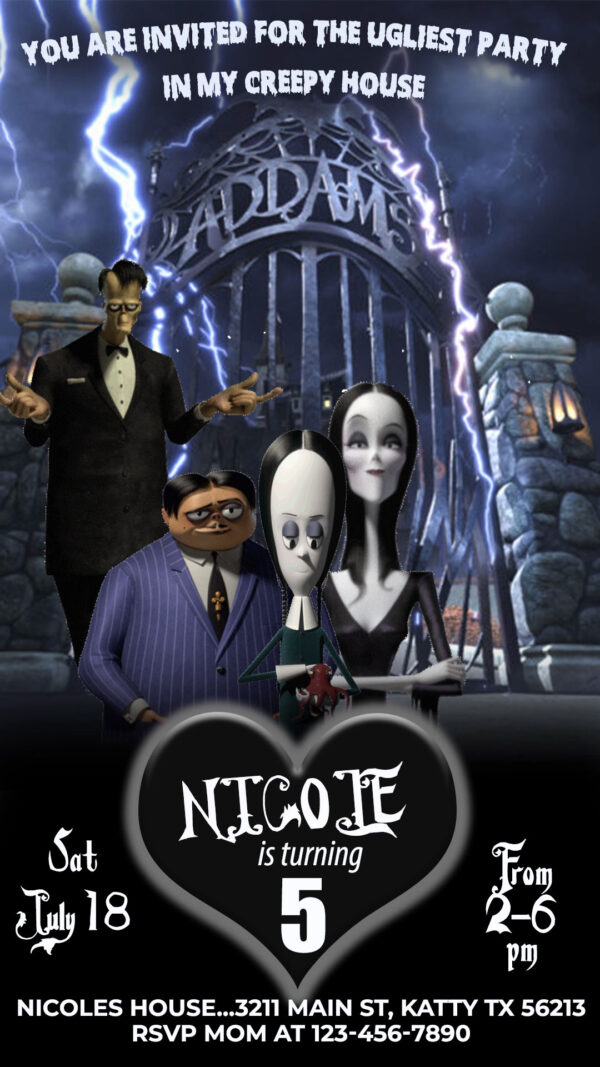 ADDAMS FAMILY INVITATION