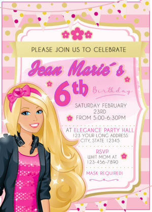 Barbie Birthday Invitation