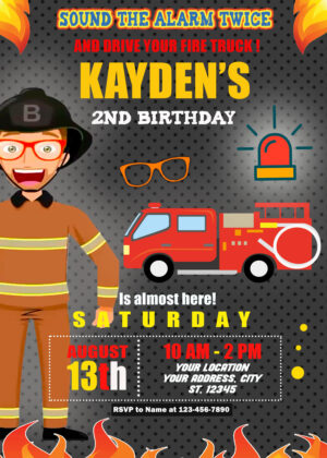 Blippi Invitation