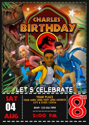 Jurassic World Camp Cretaceous Invitation