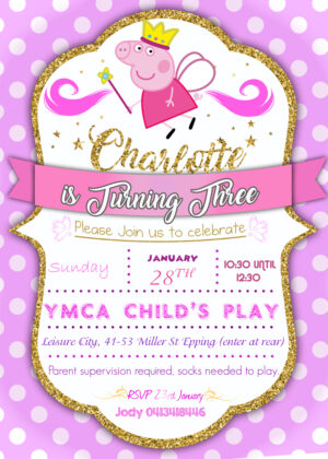 Peppa Pig Birthday Invitation
