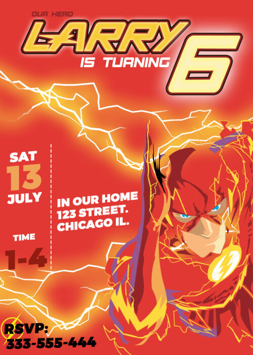 The Flash Birthday Invitation