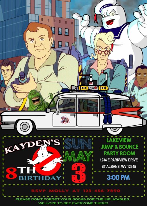 Ghostbusters Birthday Invitation