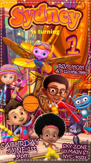 Motown Magic Video Birthday invitation