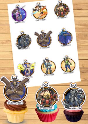 Free 9 Overwatch Cupcake Toppers