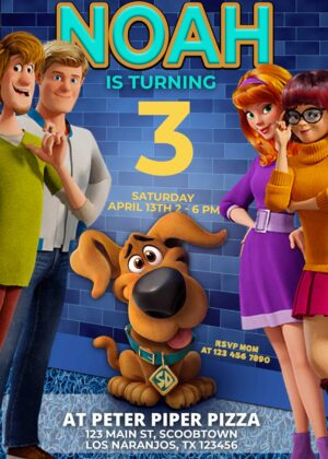 Scooby Doo Birthday Invitation
