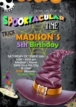 Wicked Halloween Birthday Invitation