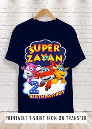 Super Wings Birthday Shirt Printable Transfer
