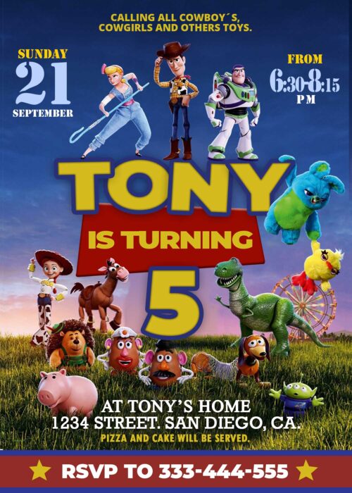 TOY STORY 4 INVITATION