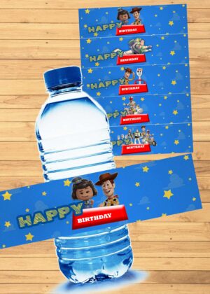 Free 5 TOY STORY 4 BIRTHDAY BOTTLE LABELS