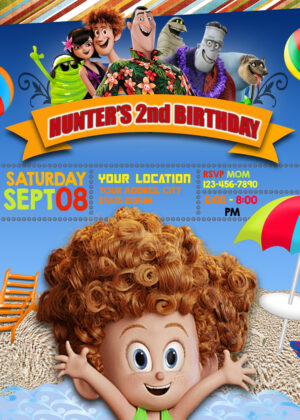 Hotel Transylvania 3 Birthday Invitation. Model 2