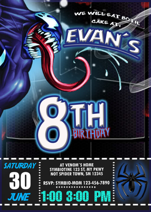 Venom 2 Birthday Invitation