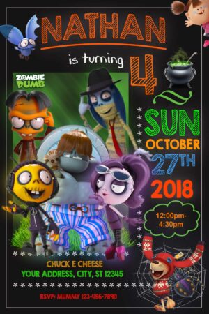 Zombie Dumb Birthday Invitation