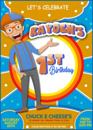 Blippi Invitation