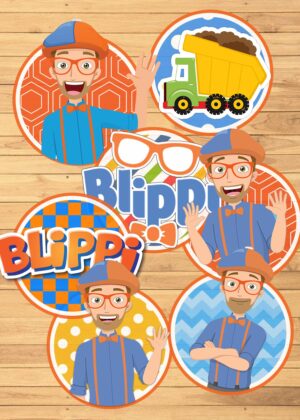 Free Blippi Printable Cupcake Toppers