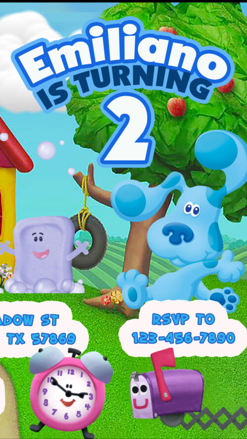 Blue Clues Invitation