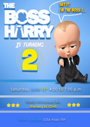 The Boss Baby Birthday Invitation