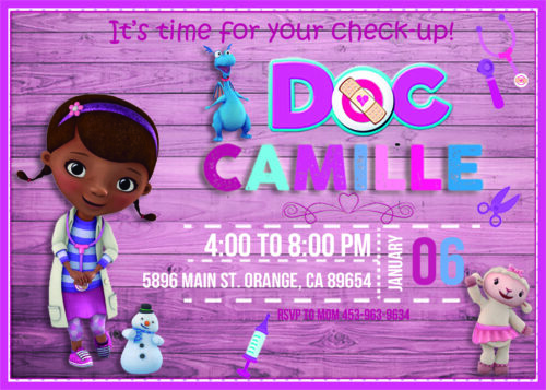 Doc McStuffins Birthday Invitation