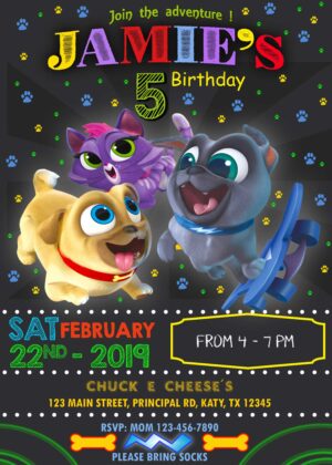 Puppy Dog Pals Birthday Invitation