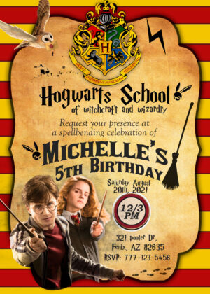 Harry Potter Birthday Invitation