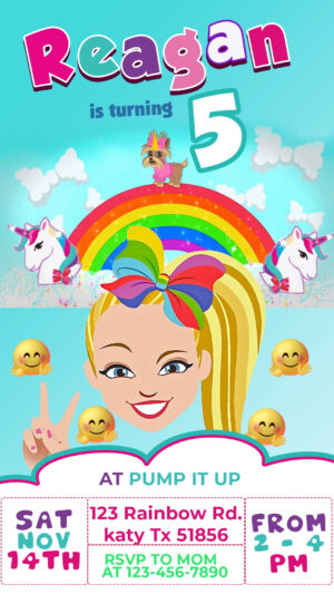 Super Cute Jojo Siwa Birthday Video Invitation