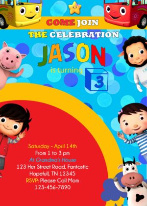 Little Baby Bum Birthday Invitation