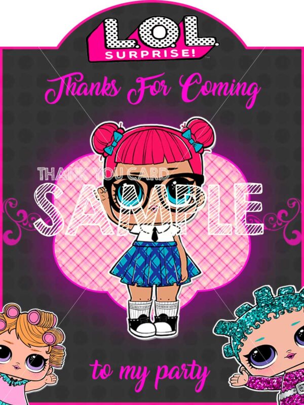 LoL Surprise Dolls Birthday Invitation - Image 4
