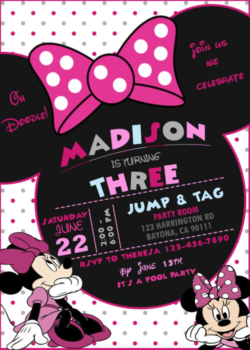 Minnie Mouse Birthday Invitation