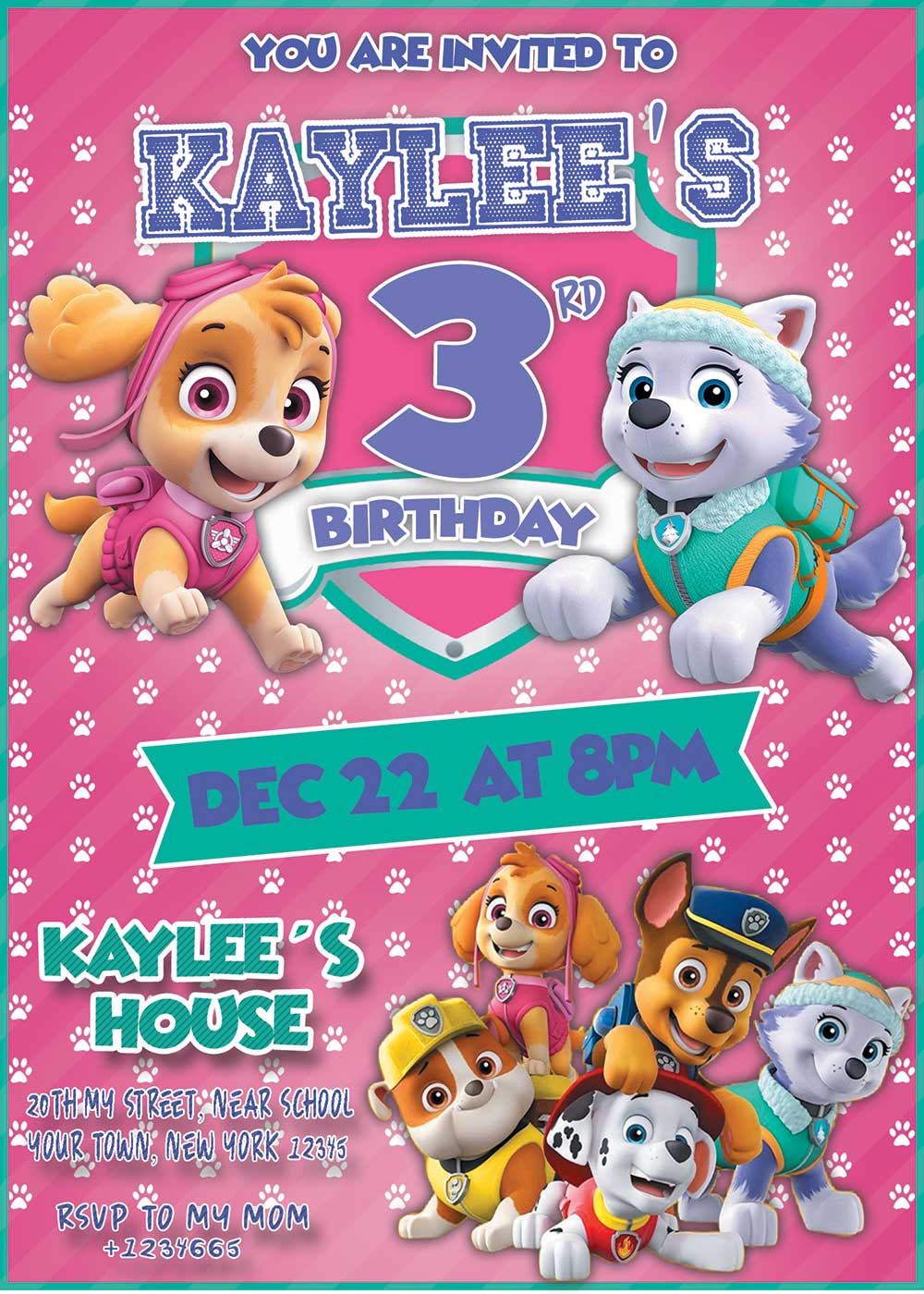 Gabby's Dollhouse Birthday Party invitation - oscarsitosroom