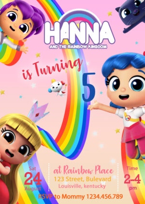 True And The Rainbow Kingdom Birthday Invitation