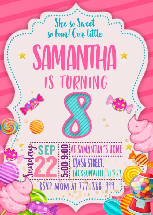 CANDYLAND BIRTHDAY INVITATION