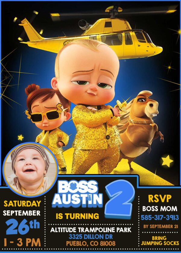 BOSS BABY BIRTHDAY INVITATION - Image 2