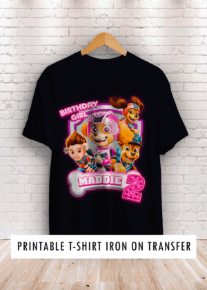 Paw Patrol Birthday Shirt Transfer for Girl