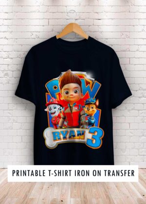 Paw Patrol birthday shirt transfer design