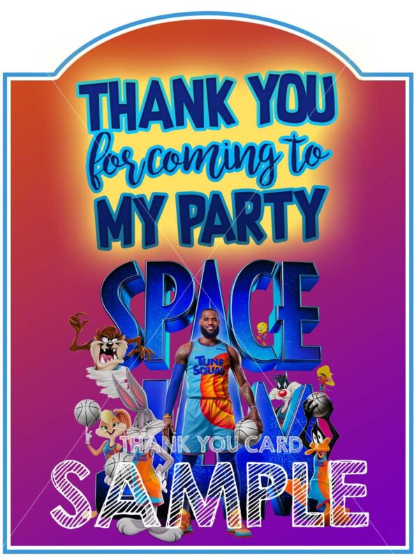 Space Jam 2 Birthday Invitation - Image 3