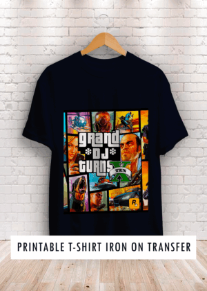 GTA Birthday Shirt Printable Transfer