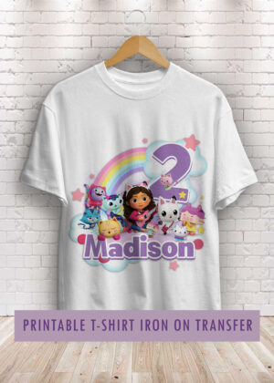 Gabby’s Dollhouse Birthday T-Shirt Printable Transfer