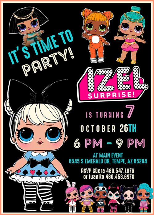 LOL Surprise Birthday Party Invitation