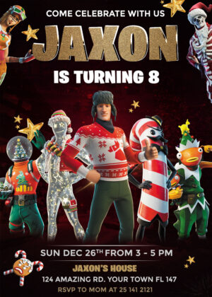 Fortnite Christmas Invitation