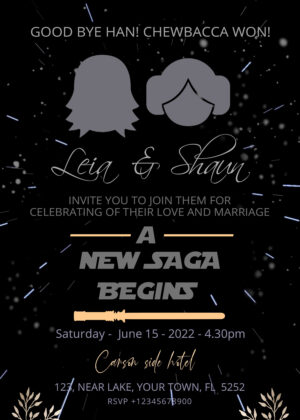 Star Wars Wedding Invitation