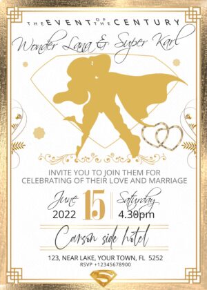 Superheroes Wedding Invitation