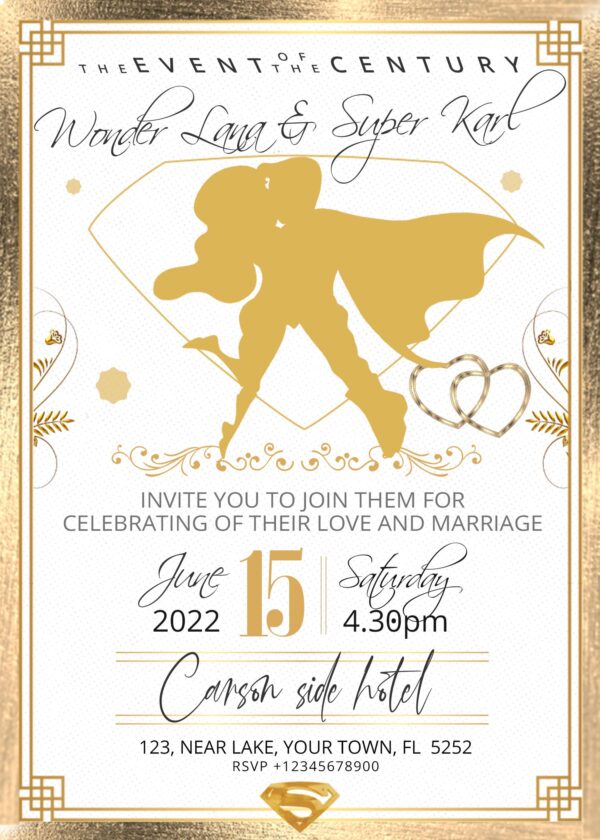 Superheroes Wedding Invitation