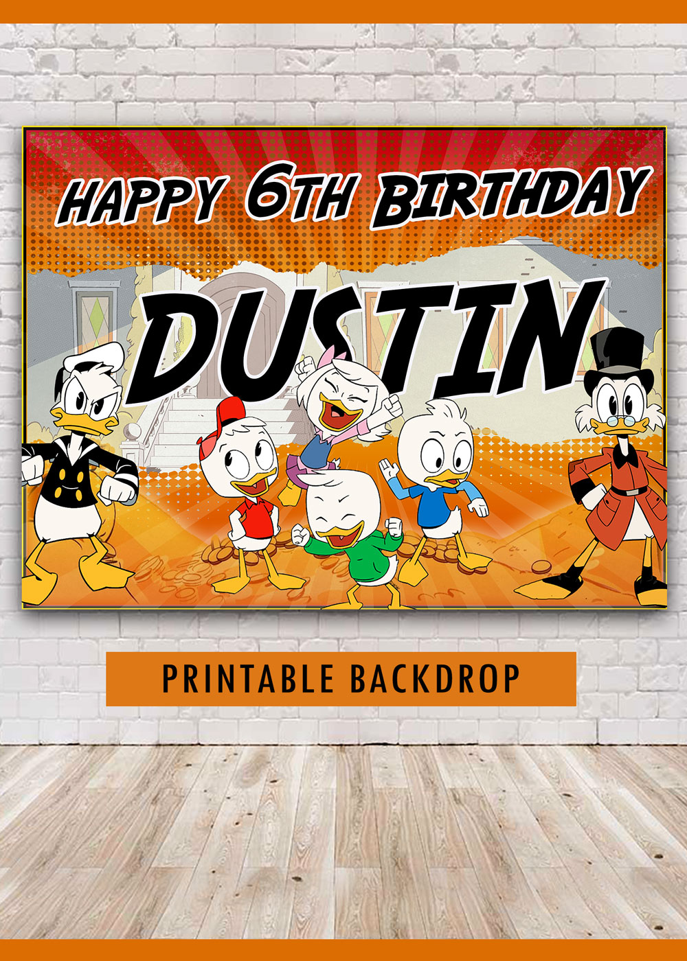 Ducktales Birthday Backdrop