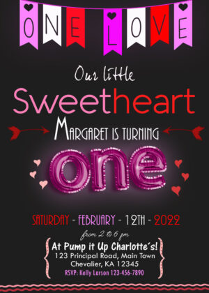 One Love Birthday Invitation