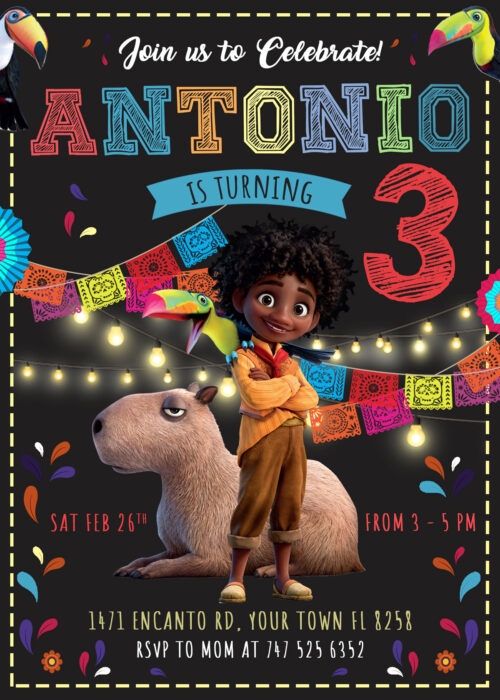 Encanto Birthday Invitation for Boy