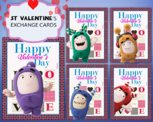 Oddbods Valentines Day Cards