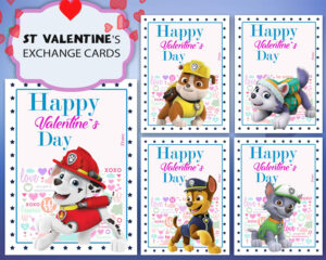 Paw Patrol Valentines Day Cards