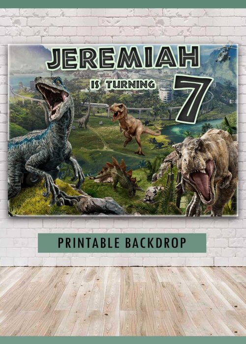 Jurassic Birthday Backdrop