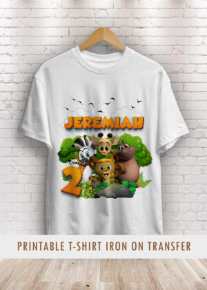 Madagascar A Little Wild Birthday Shirt Printable Transfer