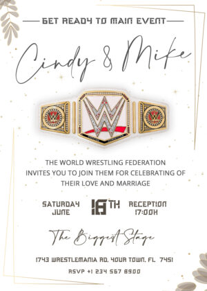 WrestleMania Wedding Invitation